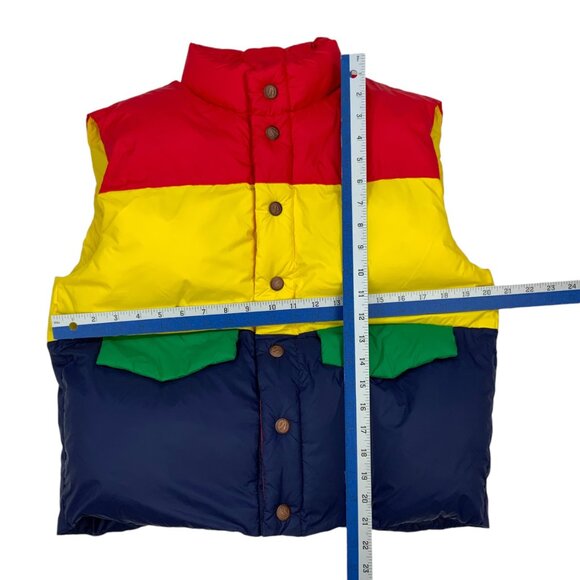 Mother The Pillow Talk Tri Color Vest Jacket XS Building Blocks Striped Puffer - Picture 5 of 12